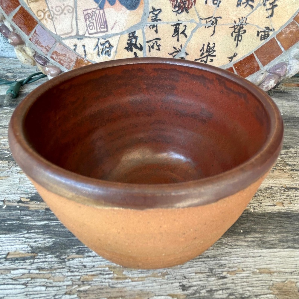 Handmade Studio Pottery Rustic Earthy Glazed Ceramic Bowl Signed Artist Mark - Picture 4 of 8